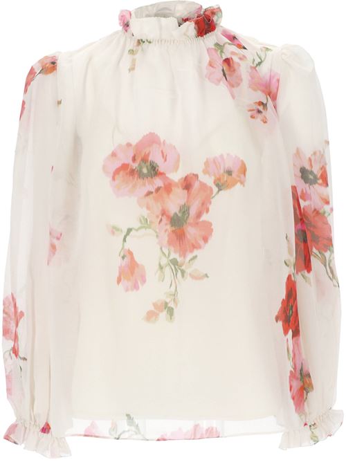 Lightburst Billow Blouse Zimmermann | 1135TSS246CREAM/RED FLORAL